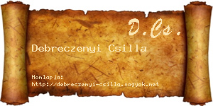 Debreczenyi Csilla névjegykártya