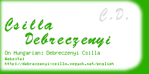 csilla debreczenyi business card